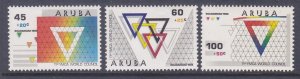 Aruba B10-12 MNH 1988 Various Geometric Emblems Set of 3