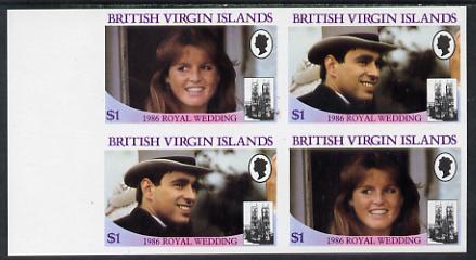 British Virgin Islands 1986 Royal Wedding $1 in unmounted...