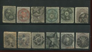 70 & 78 Washington Used Star Cancel Selection of 12 Stamps (Stock By 10)