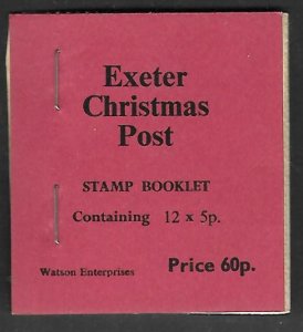 Rare 1976 Exter Xmas Post booklet complete with stamps UNMOUNTED MINT