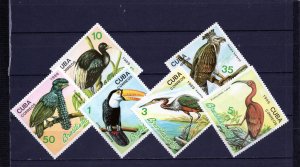 CUBA 1989 BIRDS SET OF 6 STAMPS MNH