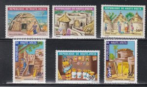 Burkina Faso # 263-268, Traditional Housing, Mint NH, 1/2 Cat.