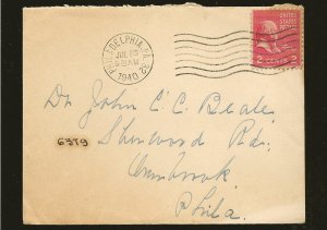 USA SC#806 on PM 1940 Philadelphia PA 32 Cover Used