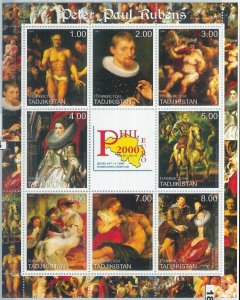M1876 - TAJIKISTAN, 2000 MINIATURE SHEET: Peter Paul Rubens, Baroque Art