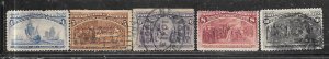 US # 233-237 Columbian Exposition) (U ) CV. $79.00