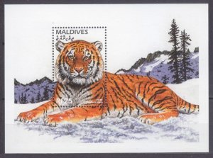1996 Maldive Islands 2715/B372 Cats -Tiger 7,50 €