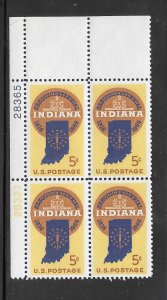 #1308 MNH Plate Block