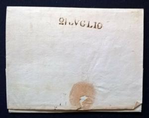 Italy Italia 1833 Pretty Cover to Ferrara with red CENTO Postal History Cover