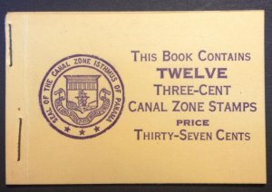 momen: Canal Zone Stamps #117b Complete Booklet VF APS