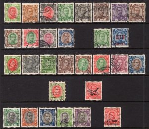 Iceland 1920-1933 Christian Types 30 Different Used CV$195