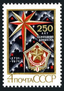 Russia 3887 block/4,MNH.Mi 3920. Discovery of coal in Donets Basin,Ukraine,1971.
