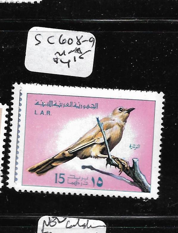 LIBYA  (P1602B) BIRDS SC 608-9  MNH