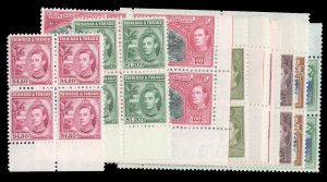 Trinidad and Tobago #50/61 Cat$222.20+ (for hinged), 1938-41 George VI, compl...