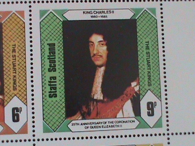 ​STAFFA-SCOTLAND-1978-25TH ANNIV: CORONATION-QUEEN ELIZABETH II-MNH SHEET-VF