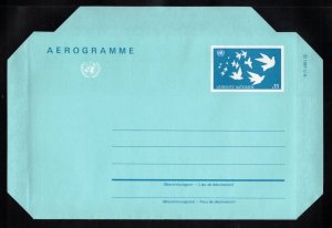 UN-Vienna 1987-92 Air Letters; Scott UC3-5; Mint Folded