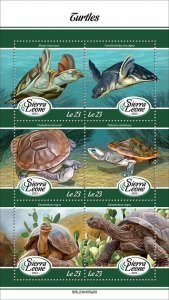 SIERRA LEONE - 2023 - Turtles - Perf 6v Set - Mint Never Hinged