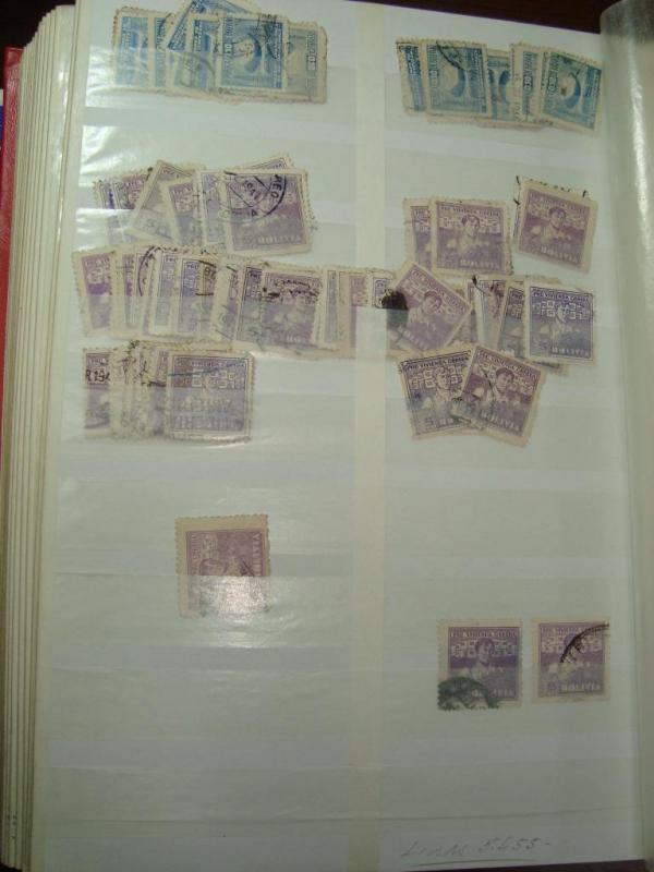 BOLIVIA Stamp Collection A large accumulation THOUSANDS OF  stamps in stockbook