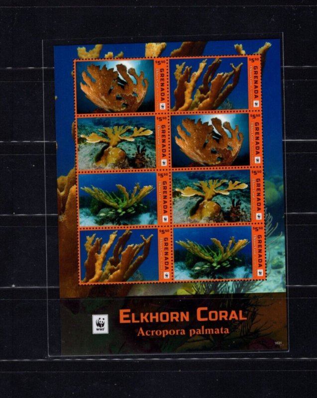 Grenada 4191e Coral Marine Life 2016 MNH S/S A1c