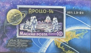 HUNGARY 1971 AIR.APOLLO 14 SGMS2581 UNMOUNTED MINT CAT £8.50