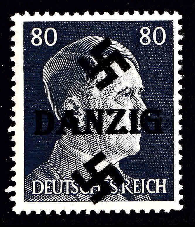 GERMANY 523 DANZIG OVERPRINT OG NH U/M F/VF BEAUTIFUL GUM