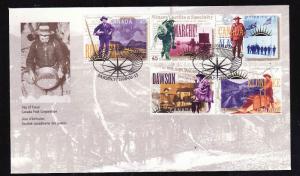 Canada-Sc#1606-stamps on FDC-Yukon Gold Rush-1996-