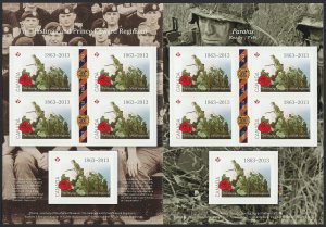 PRINCE EDWARD REGIMENT = MILITARY = Booklet of 10 MNH Canada 2013 #2684a