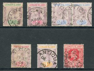Antigua Selection of Leeward is stamps used in Antigua 