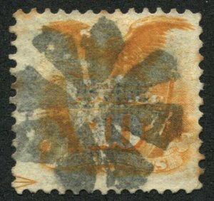 USA #116 Shield and Eagle Stamp Postage 1869 Used VF