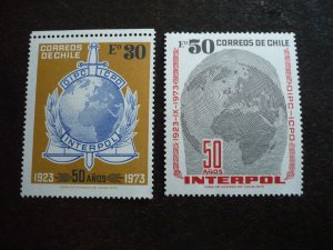 Stamps - Chile - Scott# 437-438 - Mint Never Hinged Set of 2 Stamps