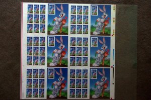 US  3137  Bugs Bunny 32c - Uncut Press Sheet with Plate # - MNH  - 1997  RARE