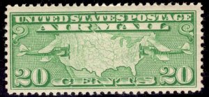 US Stamp #C9 20c Yellow Green MINT Hinged SCV $6.50