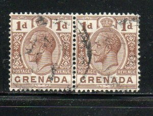 GRENADA #80 1913 KING GEORGE V F-VF USED PAIR t