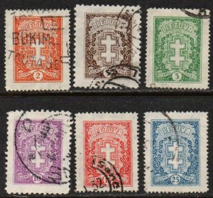 Lithuania Sc #210-215 Used