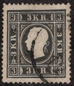 AUT SC #7b U 1858 Emp Franz Josepf Typ I gray blk var nicely centered CV $600.00