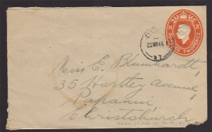 New Zealand 1945 KGVI 2d postal stationery cover