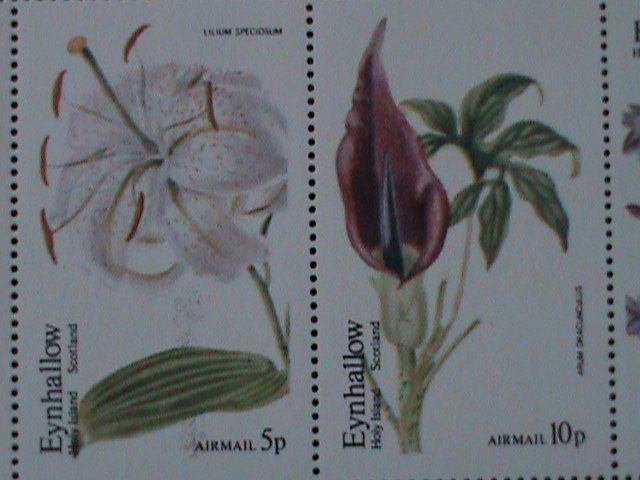 ​EYNHALLOW-SCOTLAND-LOVELY FLOWRS-MNH S/S-VF EST $12-50% OFF PROMOTING PERIOD