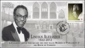 CA18-004, 2018, Black History, Lincoln Alexander, Day of Issue, FDC,