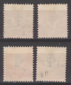 DANISH WEST INDIES 1905 KING 20B - 50B USED