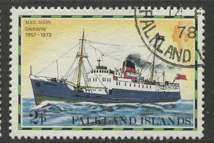 Falkland Is.- Scott 261 - Ships Issue - 1978 - VFU - Single 2p Stamp