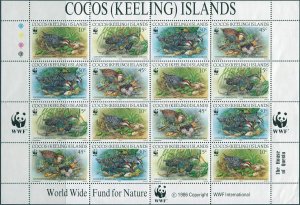 Cocos Islands 1992 SG265S Buff-banded Rail sheet MNH