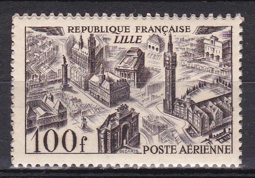 FRANCE C23 MINT OG 1949 100fr VIEW-LILLE