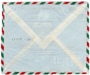 x MOZAMBIQUE 1964 Airmail cover BEIRA - STUTTGART Germany PAIR Sc#456 Mf#480