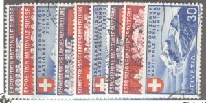 Switzerland, Scott #247-55, Used, cmplt set