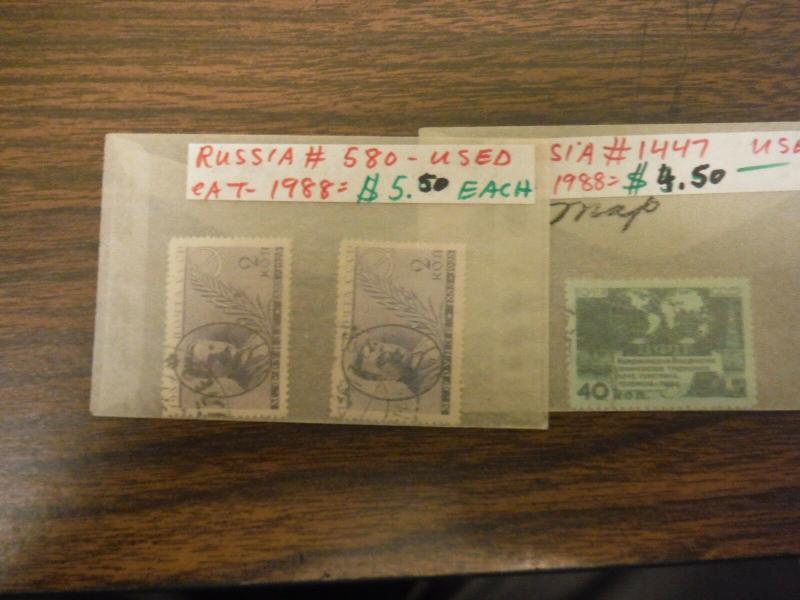 WPPhil Russia Stamps 18 Stamp Accumulation Mostly Used Singles some Mint Singles