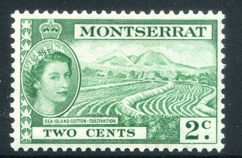 MONTSERRAT;  1953 early QEII issue fine Mint hinged 2c. value