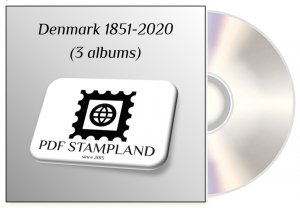 Denmark Danmark 1851-2020 (3 albums) PDF (DIGITAL)  STAMP ALBUM PAGES