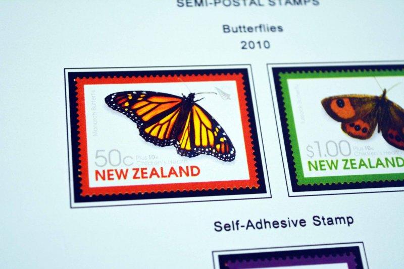 COLOR PRINTED NEW ZEALAND 2005-2010 STAMP ALBUM PAGES (80 illustrated pages)