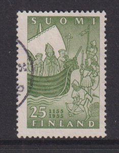 Finland    #328  used  1955    Bischop Hendrik  arrival   25m green