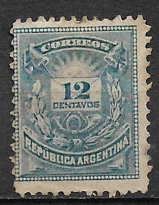 COLLECTION LOT #770 ARGENTINA # 45 UNUSED NO GUM 1882 CV = $90