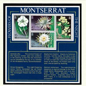 Montserrat 369a MNH 1977 Flowers souvenir sheet